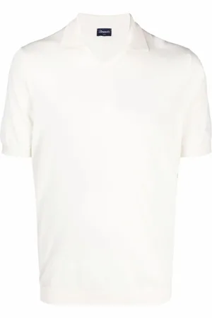 DRUMOHR Tops, Heren, Wit, 2Xl, Katoen, Polo Shirts