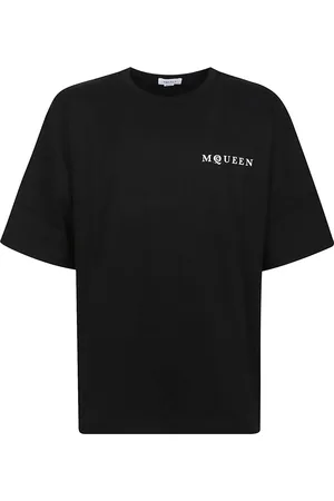Alexander McQueen Tops, Heren, Zwart, M, Katoen, Casual Katoenen T-shirt