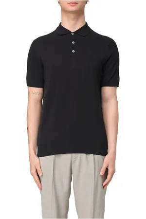 Manuel Ritz Tops, Heren, Zwart, L, Katoen, Katoenen Gebreid Poloshirt
