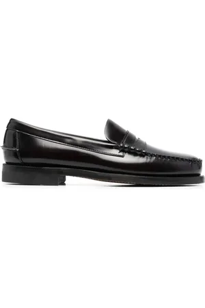 SEBAGO Schoenen, Heren, Bruin, 41 1/2 EU, Leer, Leren mocassins met amandelvormige neus