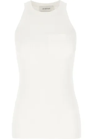 Sportmax Tops, Dames, Wit, XL, Stijlvolle Top voor Modieuze Liefhebbers