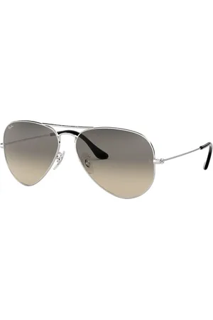 Ray-Ban Accessoires, unisex, Grijs, 55 MM, Klassieke Aviator zonnebril