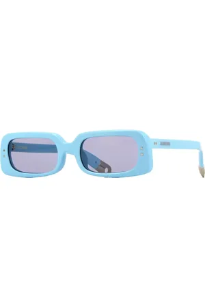 Jacquemus Accessoires, Dames, Blauw, ONE Size, Stijlvolle zonnebril met blauw montuur
