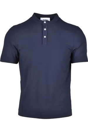 ALPHA STUDIO Tops, Heren, Blauw, XL, Katoen, Katoen Elastaan T-shirt