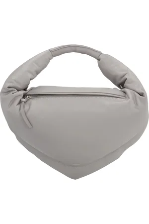 Federico Cina Tassen, Dames, Grijs, ONE Size, Leer, Lamsleer Top Handvat Tas