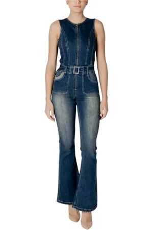 Desigual Jumpsuits & Playsuits, Dames, Blauw, XS, Katoen, Katoenen Broekshirts Collectie voor Vrouwen