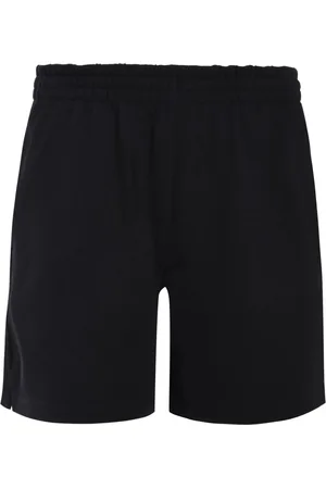 Represent Korte broeken, Heren, Zwart, M, Katoen, Zwarte Elastische Taille Shorts met Logo
