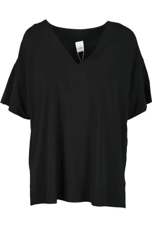 Max Mara Tops, Heren, Blauw, M, Strandkleding Blouse in Viscose Elastaan Mix