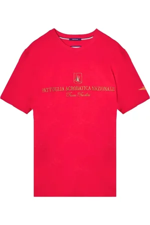Aeronautica Militare Tops, Heren, Rood, XL, Katoen, Katoenen T-shirt