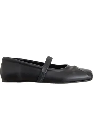 Marni Schoenen, Dames, Zwart, 38 EU, Leren Ballerina Mary Jane Schoenen