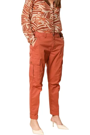 Masons Broeken, Dames, Oranje, S, Katoen, Cargo broek Judy Archivio, relaxte pasvorm