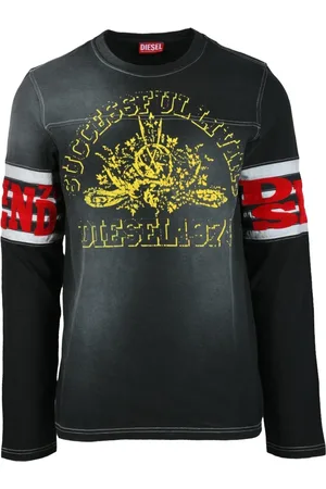 Diesel Tops, Heren, Veelkleurig, S, Katoen, Katoenen T-shirt