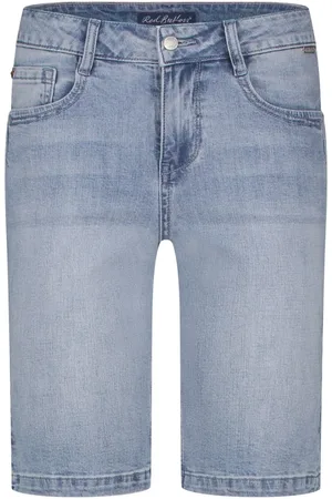 Red Button Korte broeken, Dames, Blauw, XL, Katoen, Steen Bermuda Shorts High Rise Regular Fit