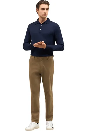 Boglioli Broeken, Heren, Bruin, 3Xl, Katoen, Comfortabele katoenen slim Chinos