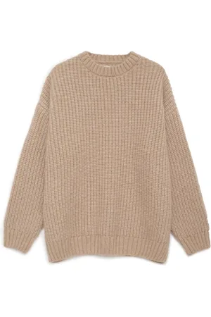 ANINE BING Truien, Dames, Bruin, S, Kameel Sydney Crew Sweater
