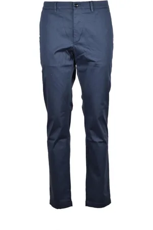 Tommy Hilfiger Broeken, Heren, Blauw, W40, Katoen, Katoen Elastaan Broek