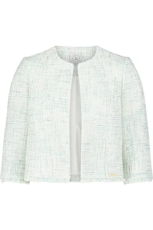 Betty & Co Jassen, Dames, Wit, XL, Leer, Bolerojasje met 3/4 mouw