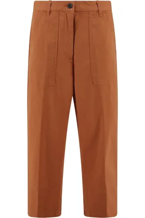 Nine In The Morning Broeken, Dames, Oranje, W25, Oranje Timmerman Broek met Rits Sluiting