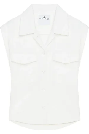 Courrèges Jassen, Dames, Wit, XS, Utility Polycotton Shirt Heritage Wit