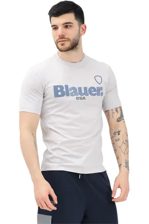 Blauer Tops, Heren, Grijs, L, Katoen, Heren Grijs Kortemouw T-shirt