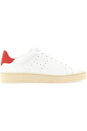 Hogan Schoenen, Heren, Wit, 40 1/2 EU, Leer, Witte Sneakers met Leren Details