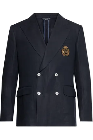 Dolce & Gabbana Jassen, Heren, Blauw, L, Linnen, Linnen blazer