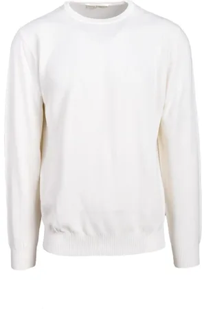 FILIPPO DE LAURENTIIS Truien, Heren, Wit, 4Xl, Katoen, Katoenen Trui - Maglioncino Stijl