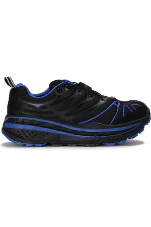 Hoka One One Schoenen, Heren, Zwart, 41 EU, Polyester, Zwarte Elektrisch Blauwe Sneakers Adaptive Tuning