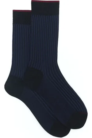 Gallo Ondergoed, Heren, Blauw, L, Katoen, Korte heren katoenen blauw/royal twin rib sokken