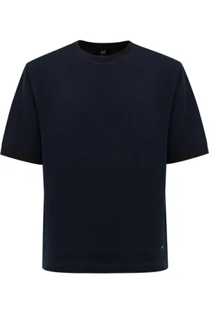 Dunhill Tops, Heren, Blauw, M, Katoen, Blauw Piqué Katoenen T-Shirt