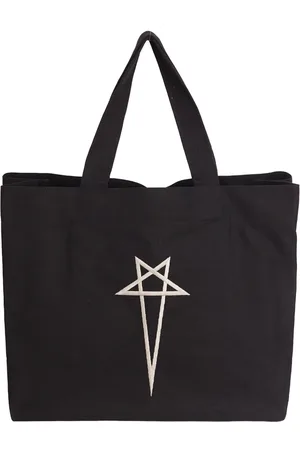 Rick Owens Tassen, Dames, Zwart, ONE Size, Katoen, Katoenen Strandtas