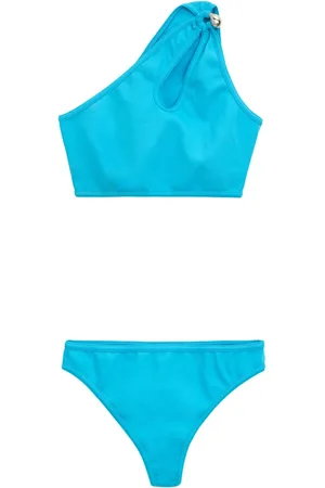 Bottega Veneta Badkleding, Dames, Blauw, S, Tweed, Turquoise Blauwe Tweedelige Bikini
