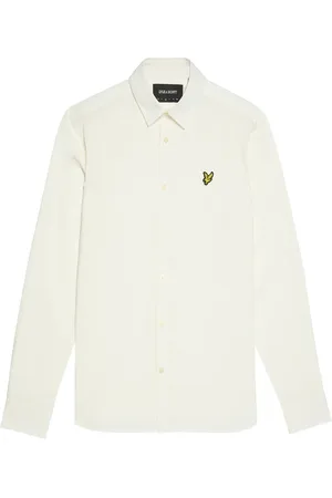 Lyle & Scott Overhemden, Heren, Wit, S, Bamboe, LS Geweven Overhemden Bamboe Lange Mouw Overhemd