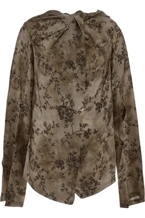 UMA WANG Blouses & Shirts, Dames, Bruin, M, Stijlvolle Dames Top