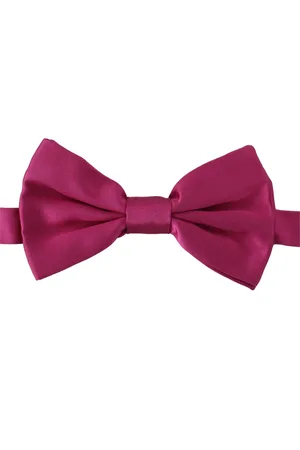 Dolce & Gabbana Accessoires, Heren, Roze, ONE Size, Roze Zijden Verstelbare Hals Vlinderdas