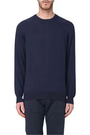FAY Truien, Heren, Blauw, 2Xl, Blauwe Trui voor Mannen