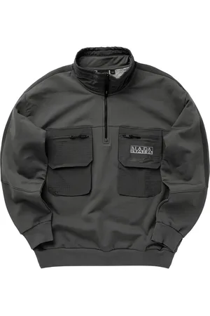Napapijri Sweatshirts & Hoodies, Heren, Grijs, XS, Donkergrijze effen top voor vrouwen