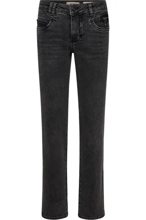 Mos Mosh Jeans, Dames, Grijs, W26, Katoen, Hoge taille Deluxe Jeans in Grijs