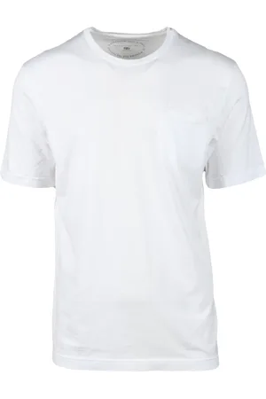 FEDELI Tops, Heren, Wit, 3Xl, Katoen, Katoenen T-shirt