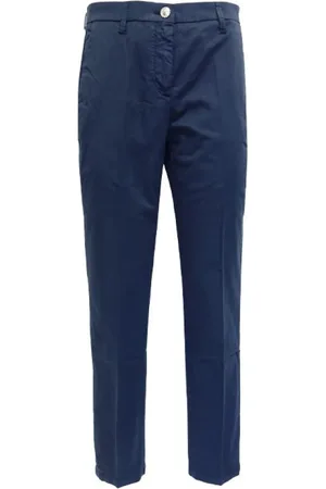 Jacob Cohen Broeken, Heren, Blauw, XS, Katoen, Blauwe slim fit katoenen broek