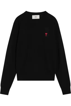 Ami Truien, Heren, Zwart, S, Wol, Crewneck Sweatshirt