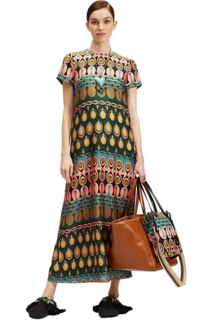 La DoubleJ Kleedjes, Dames, Groen, XL, Swing Jurk
