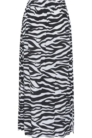 Kaffe Rokken, Dames, Zwart, M, Dierenprint A-lijn Rok