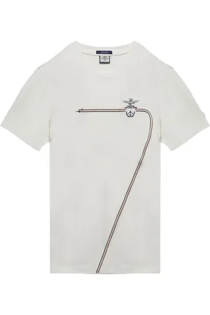 Aeronautica Militare Tops, Heren, Wit, L, Katoen, Katoenen T-shirt