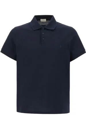 Saint Laurent Tops, Heren, Blauw, S, Klassiek Poloshirt in Diverse Kleuren