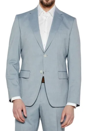 HUGO BOSS Pakken, Heren, Blauw, 3Xl, Lichtblauwe Slim Fit Jas