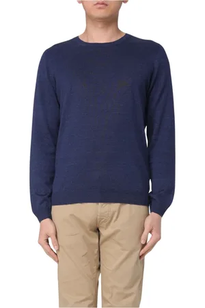 FAY Truien, Heren, Blauw, L, Blauwe Sweater Collectie