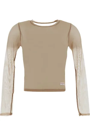 Alexander Wang Tops, Dames, , L, Mesh Longsleeve T-shirt
