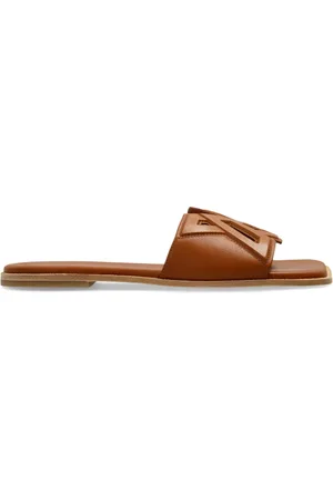 vic matiè Schoenen, Dames, Bruin, 38 1/2 EU, Leer, Leren slides