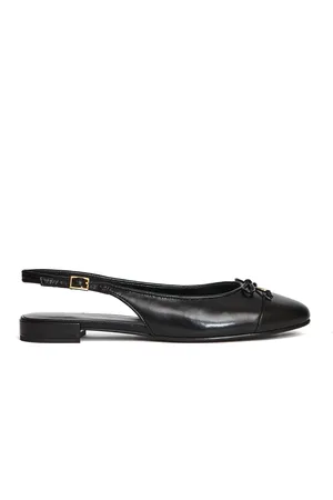 Tory Burch Schoenen, Dames, Zwart, 38 EU, Leer, Zwarte leren ballerina